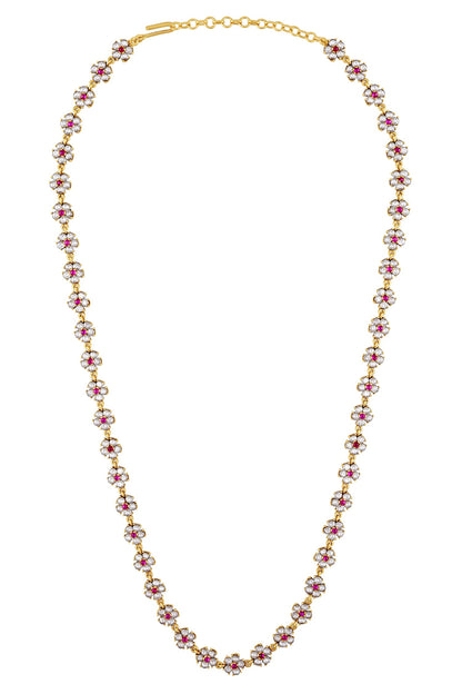 Hetvi Stone Studded Floral Necklace 