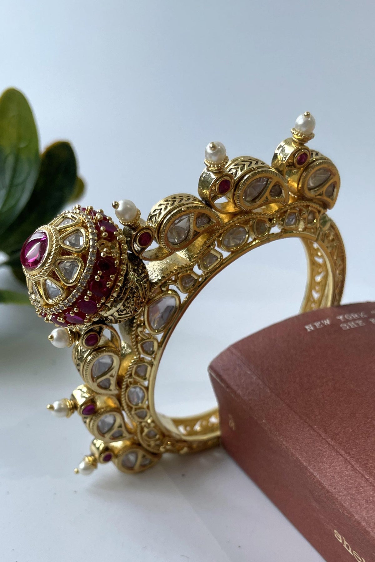 Pearls Embellished Bangle 