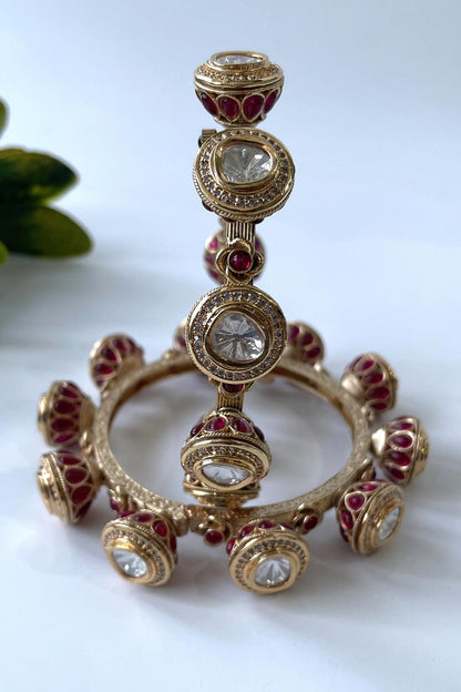 Stones Embellished Bangles - Set Of 2 