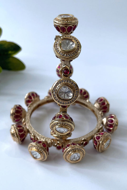 Stones Embellished Bangles - Set Of 2 