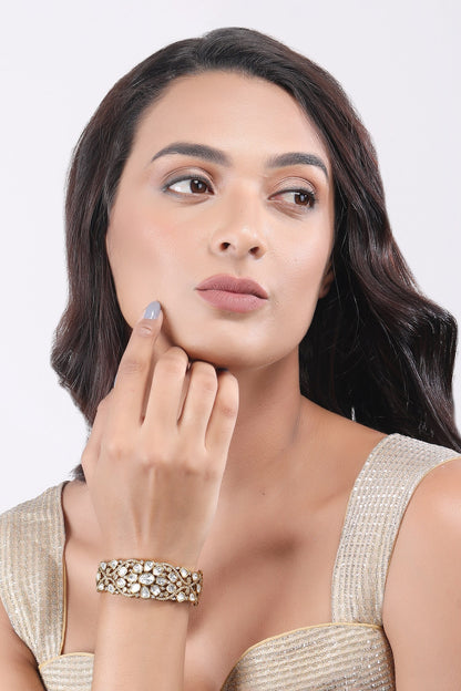 Kundan Floret Studded Bangle 