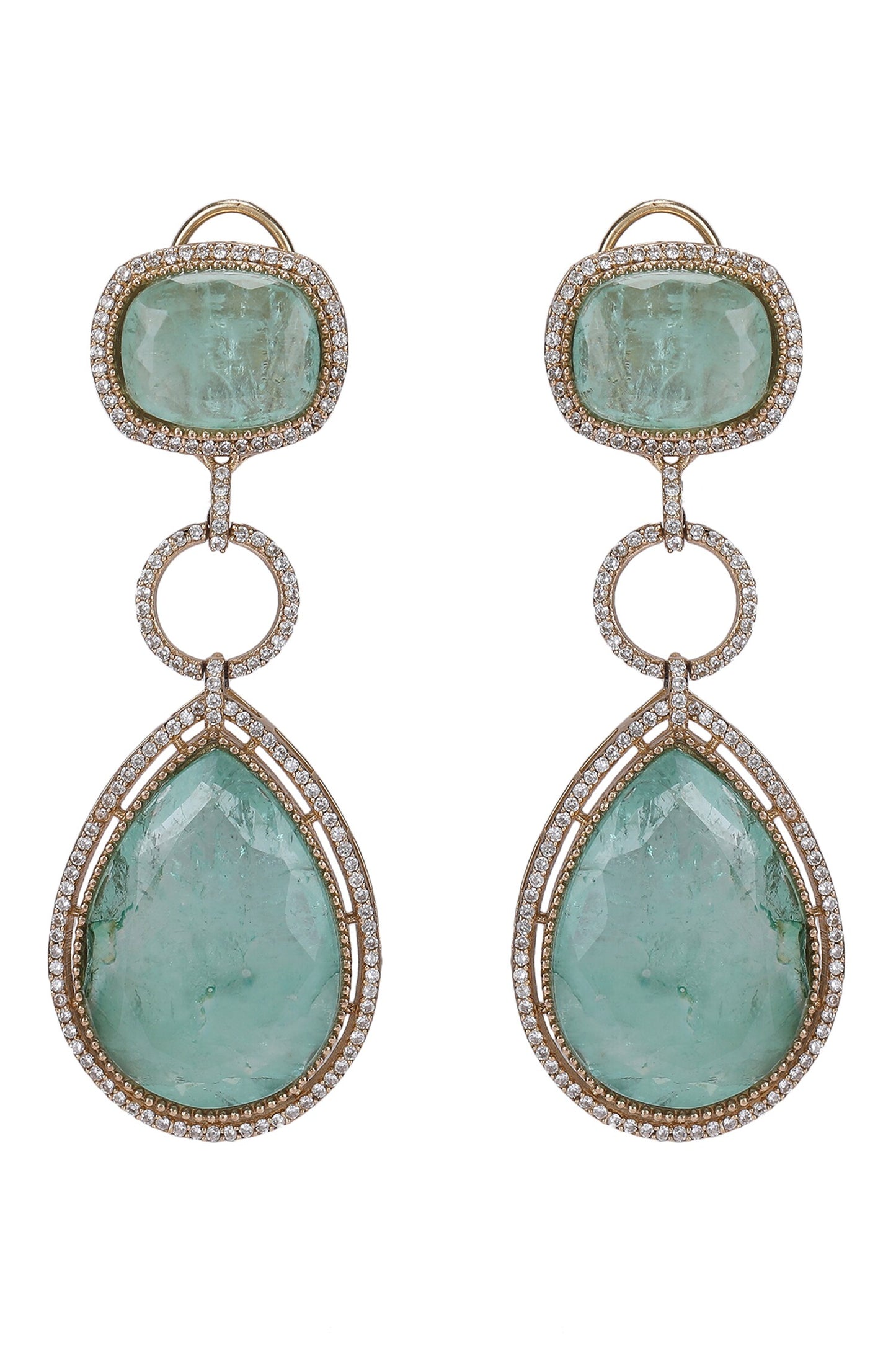 Dewdrop Stone Studded Jewellery Set 