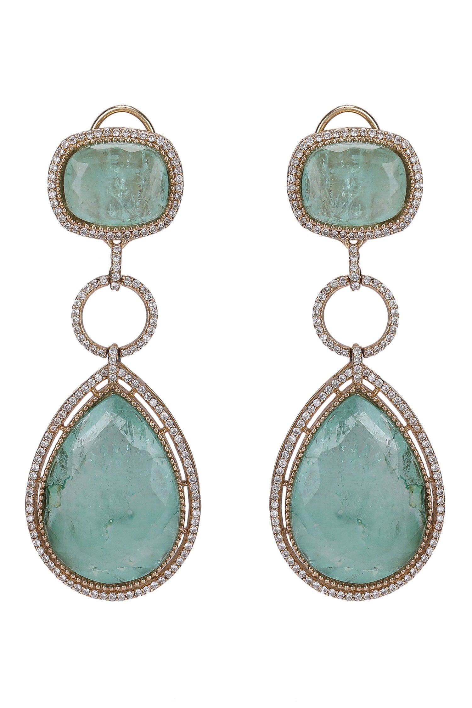 Dewdrop Stone Studded Jewellery Set 
