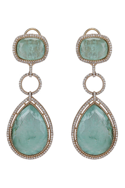 Dewdrop Stone Studded Jewellery Set 