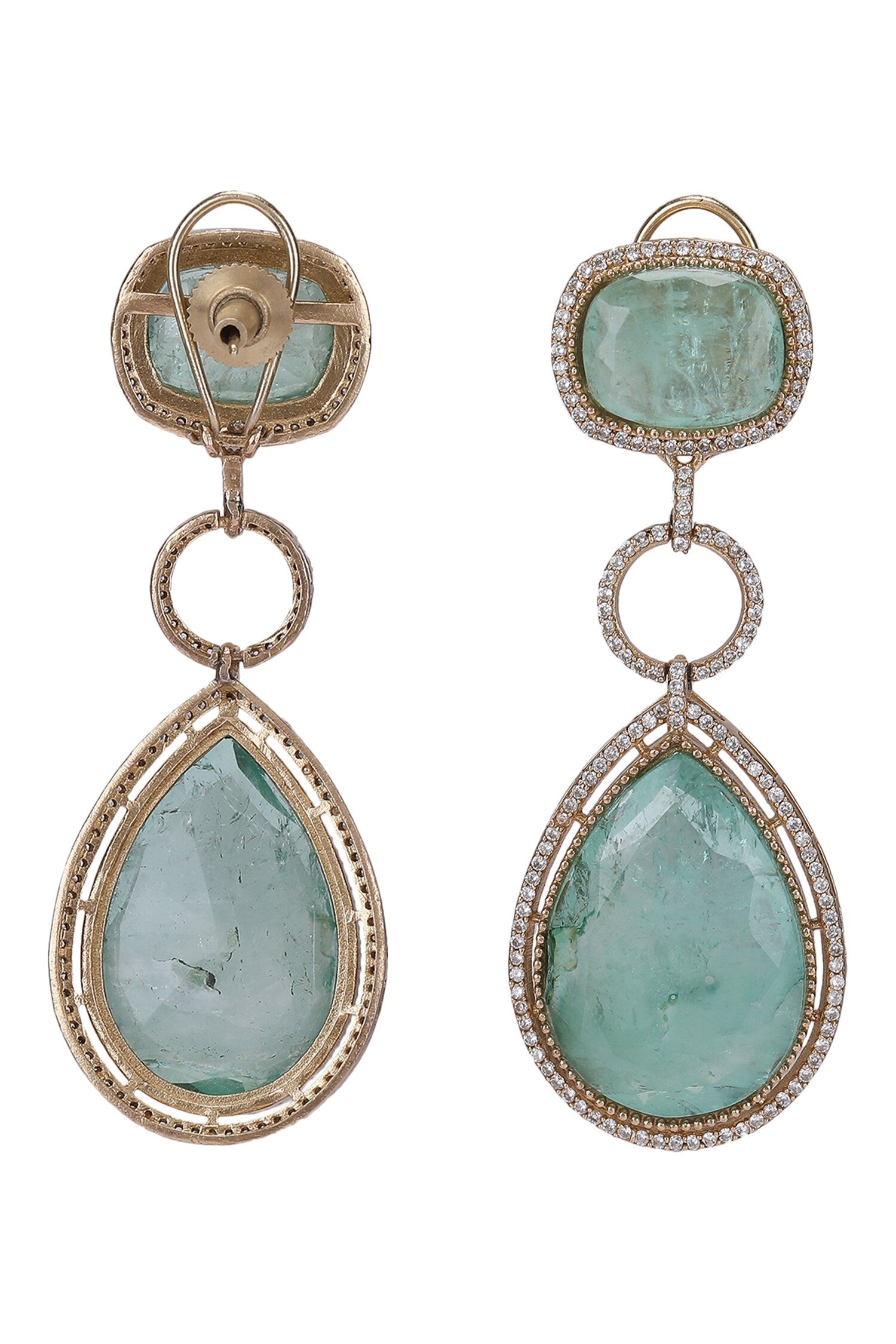 Dewdrop Stone Studded Jewellery Set 