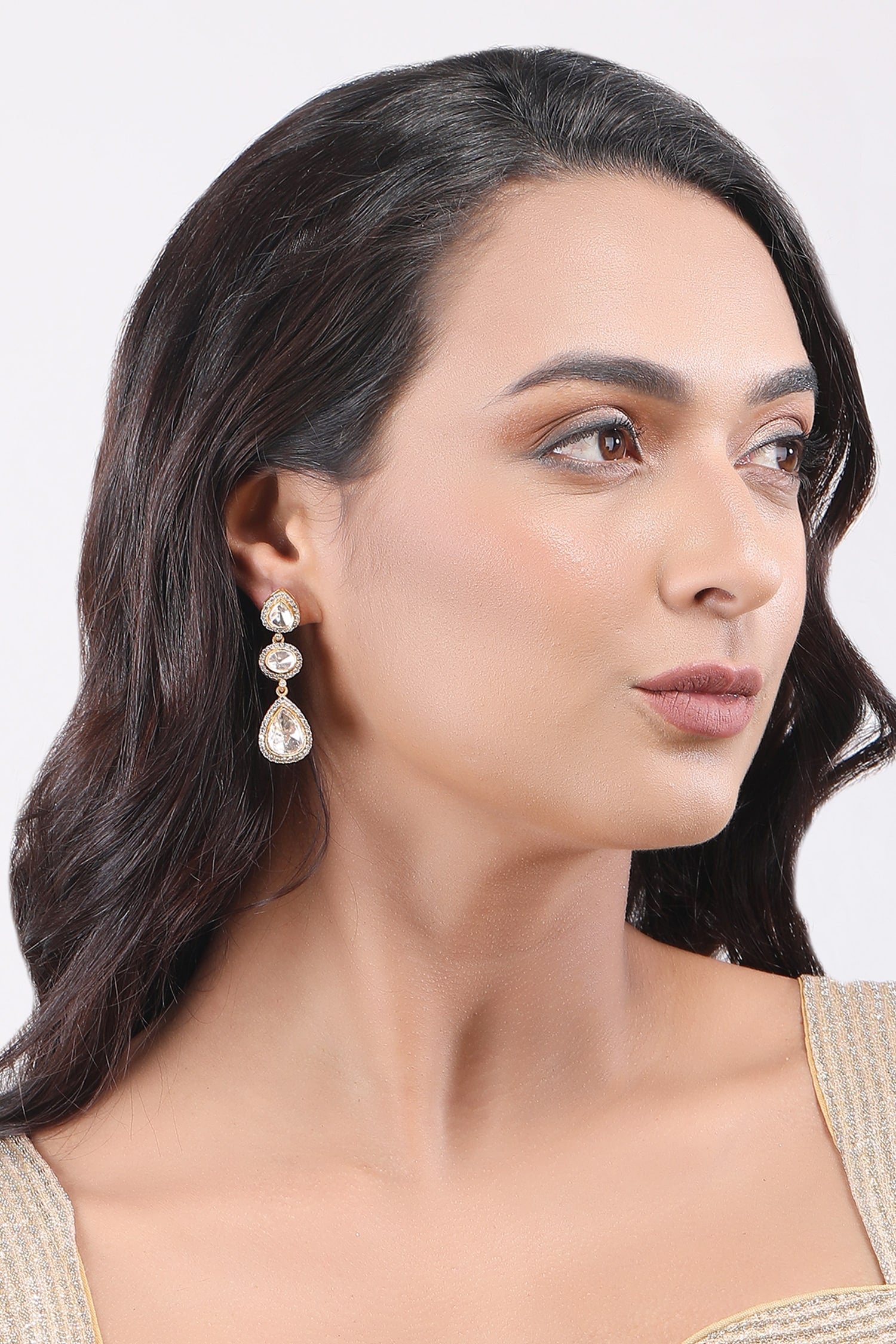Zircon Stone Teardrop Earrings 