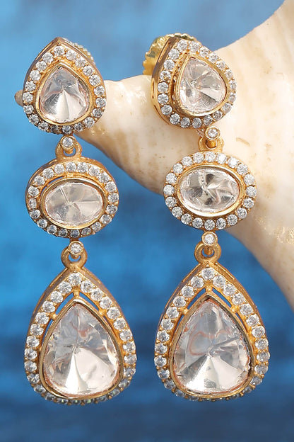 Zircon Stone Teardrop Earrings 