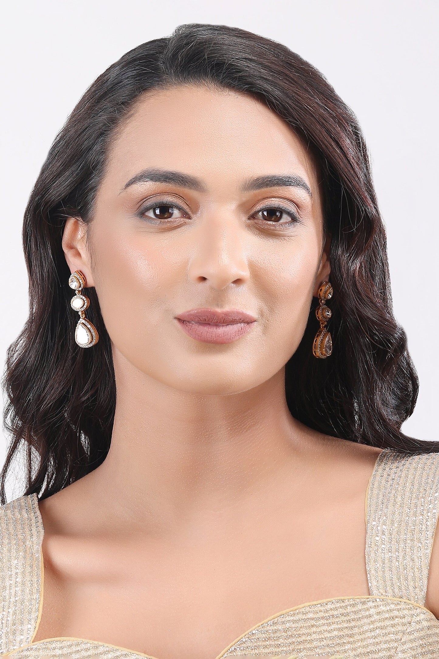 Zircon Stone Teardrop Earrings 