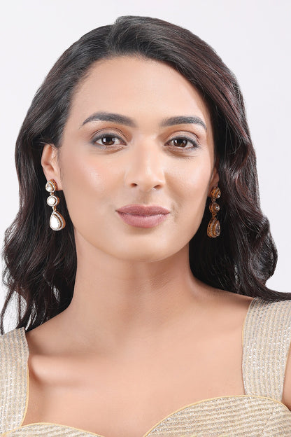 Zircon Stone Teardrop Earrings 