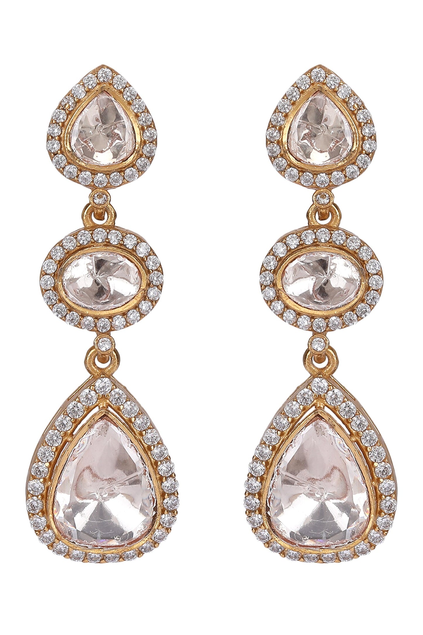 Zircon Stone Teardrop Earrings 