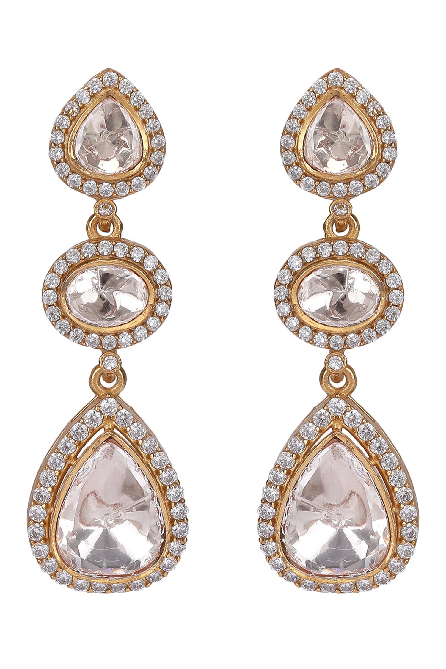 Zircon Stone Teardrop Earrings 