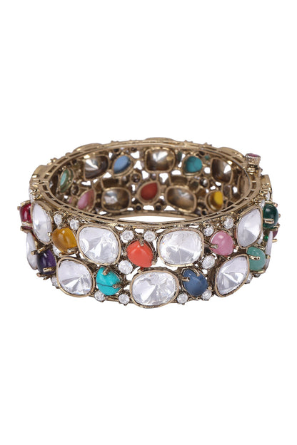Stone Encrusted Antique Bangle 
