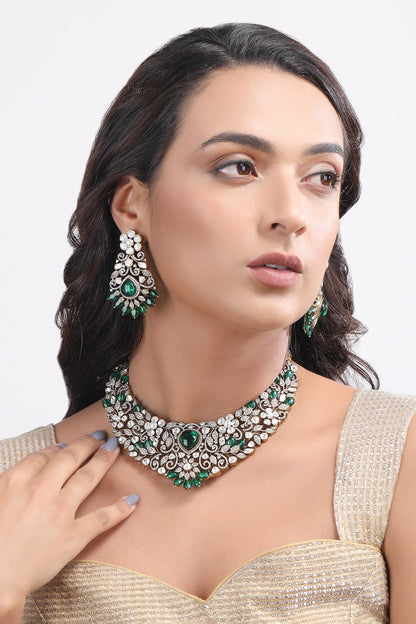 Damask Zircon Stone Encrusted Jewellery Set 