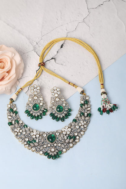 Damask Zircon Stone Encrusted Jewellery Set 