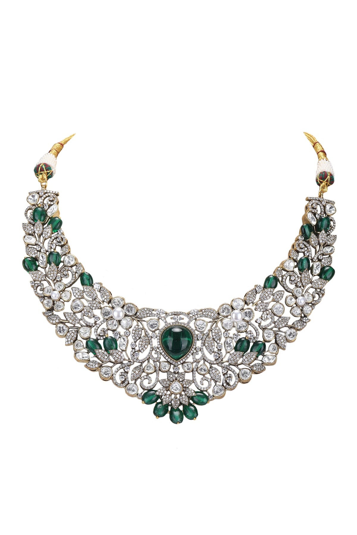 Damask Zircon Stone Encrusted Jewellery Set 
