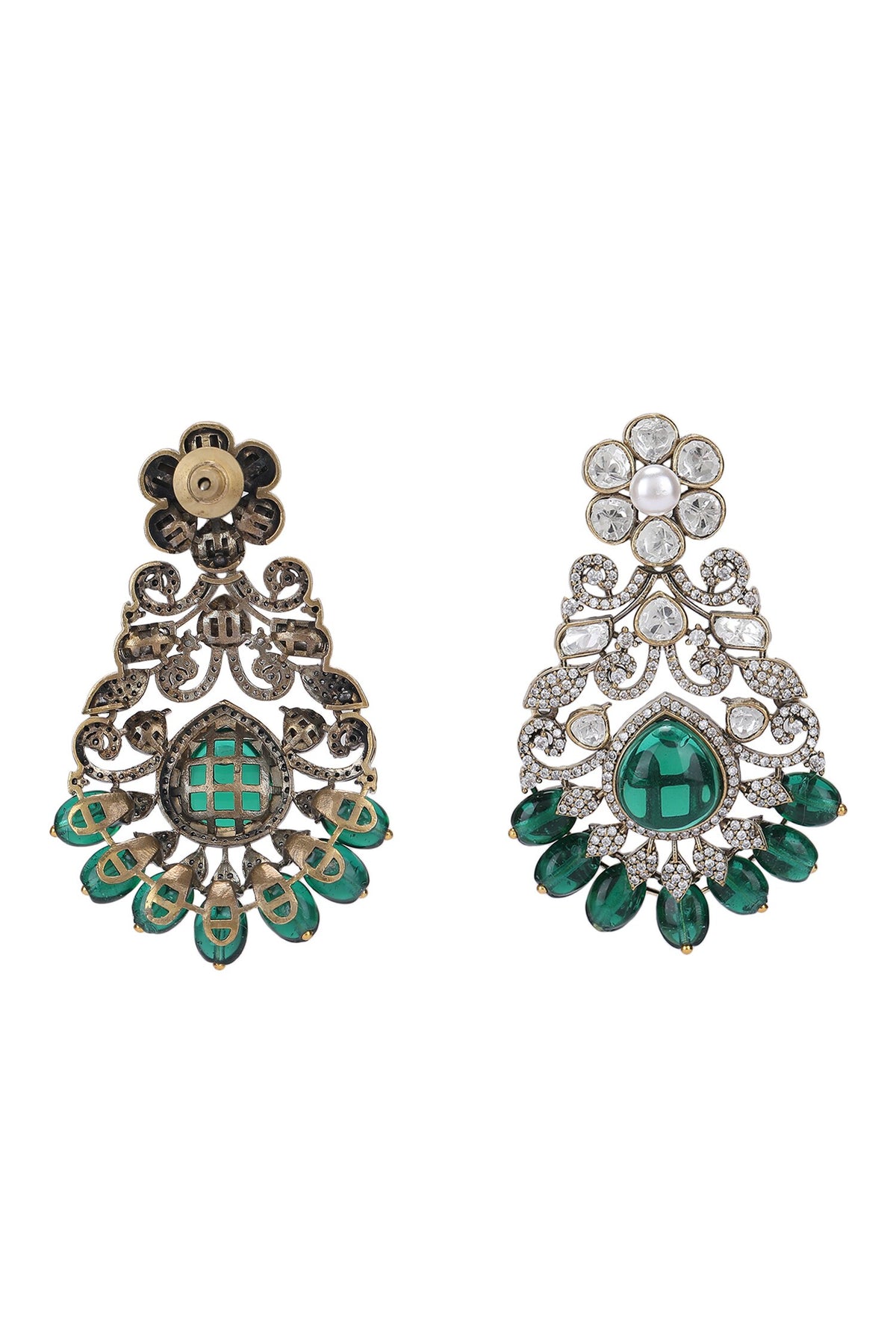 Damask Zircon Stone Encrusted Jewellery Set 