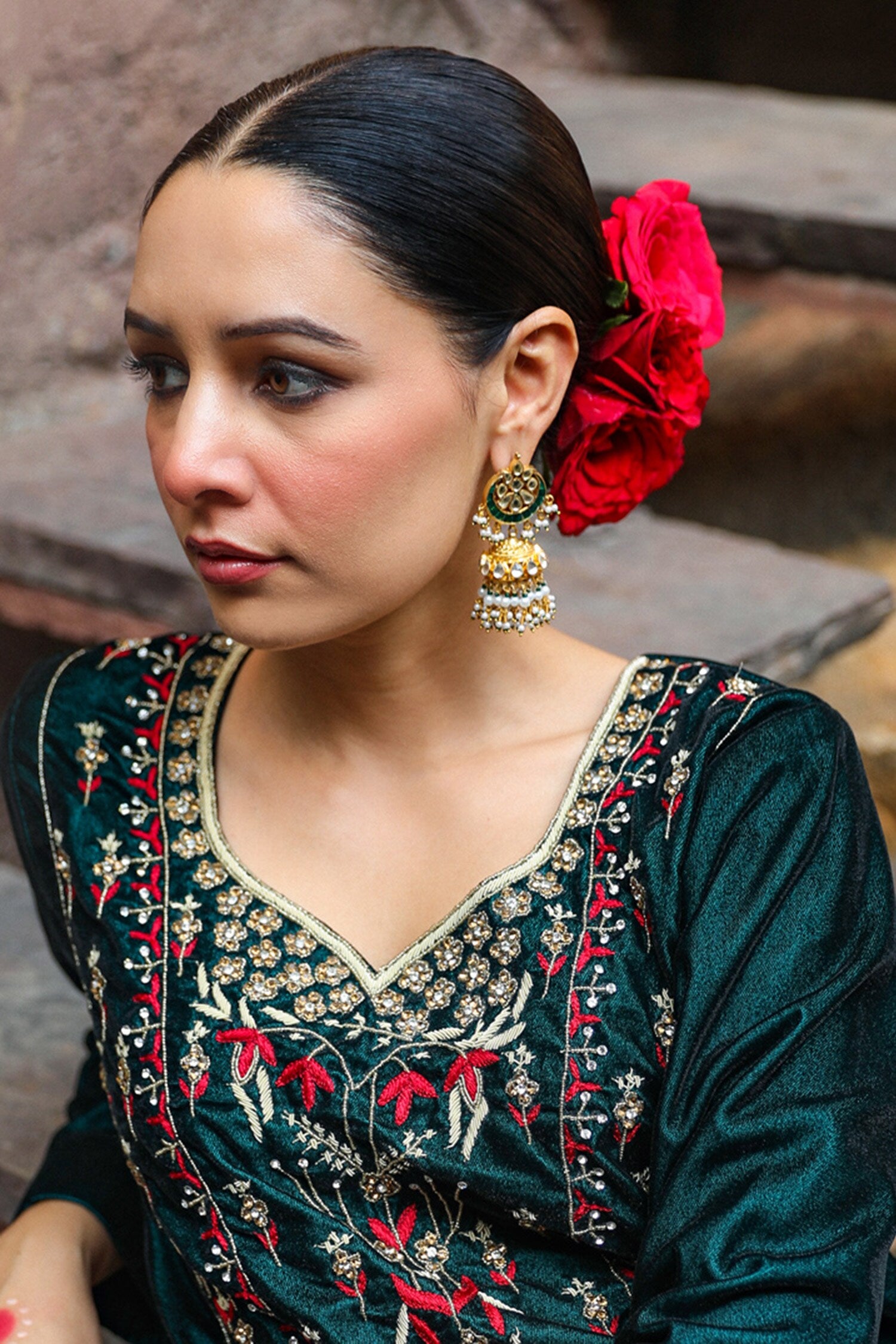 Jadau Embellished Jhumkas 