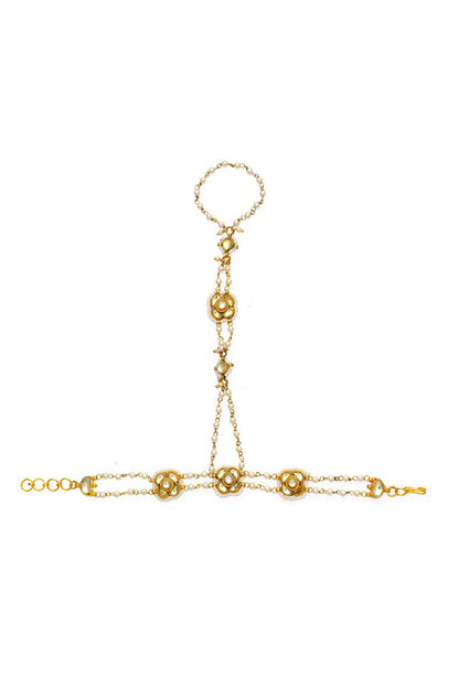 Kundan Embellished 2 Pcs Haathphool 