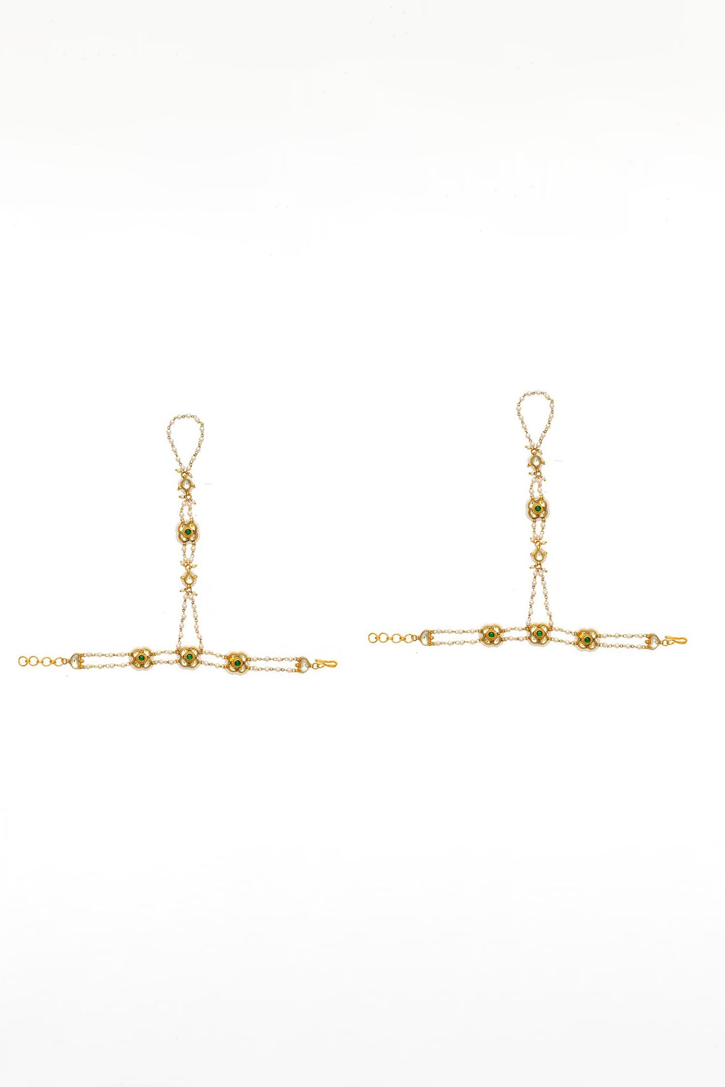 Jadau Embellished 2 Pcs Haathphool 