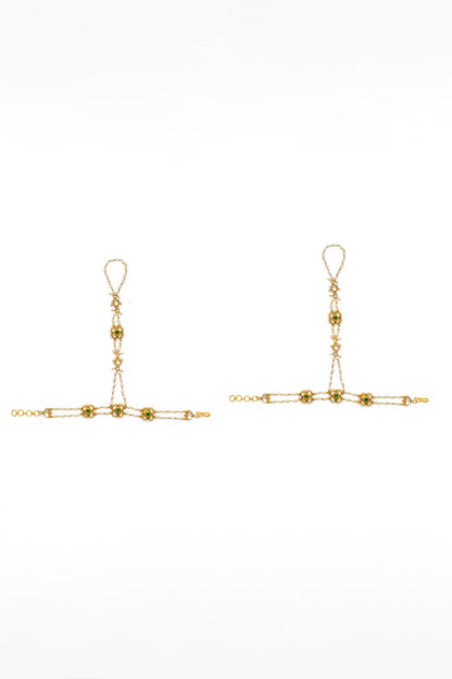 Jadau Embellished 2 Pcs Haathphool 