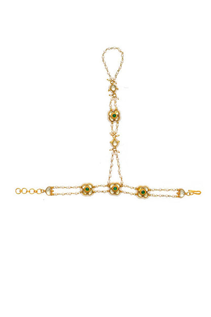 Jadau Embellished 2 Pcs Haathphool 
