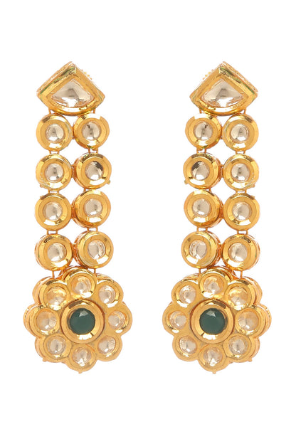 Floret Vine Kundan Embellished Earrings 