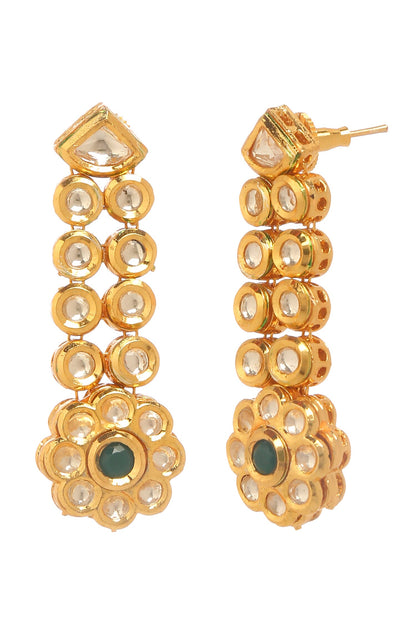 Floret Vine Kundan Embellished Earrings 