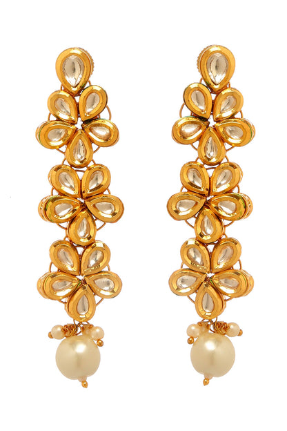 Bloom Vine Kundan Embellished Earrings 