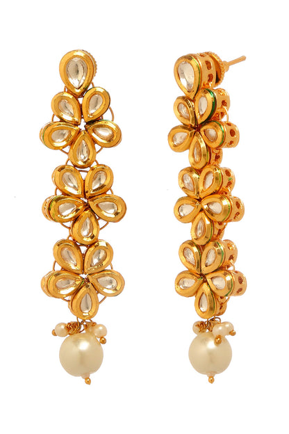 Bloom Vine Kundan Embellished Earrings 