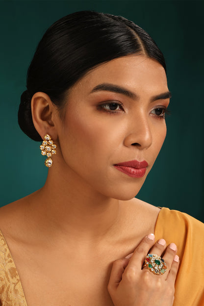 Kundan Embellished Floweret Earrings 