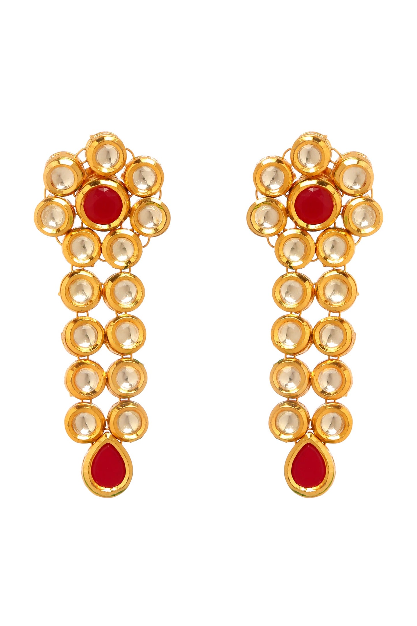 Kundan Embellished Blossom Earrings 