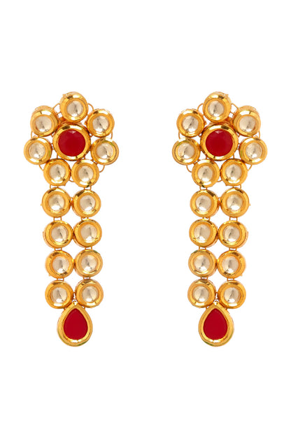 Kundan Embellished Blossom Earrings 