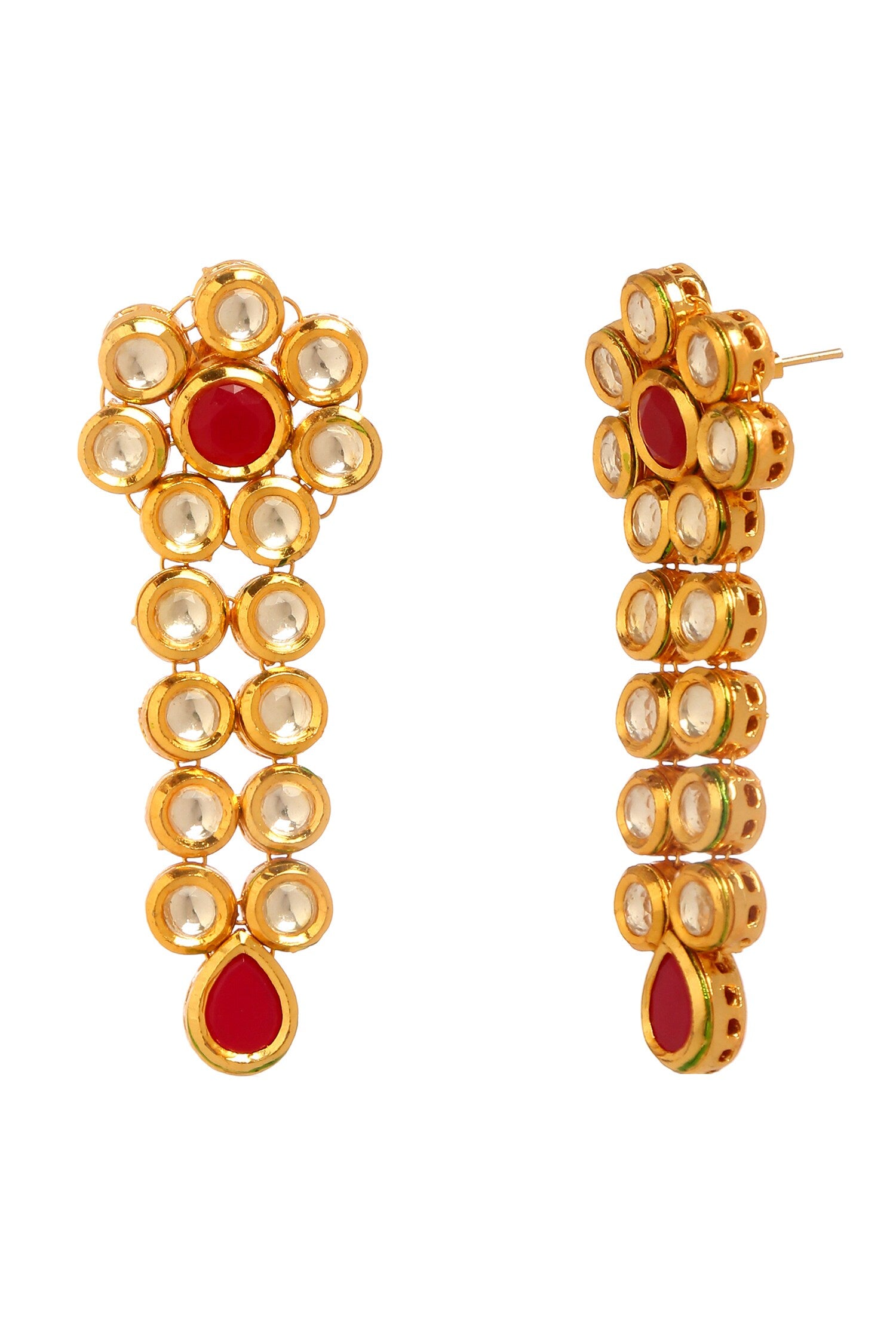 Kundan Embellished Blossom Earrings 