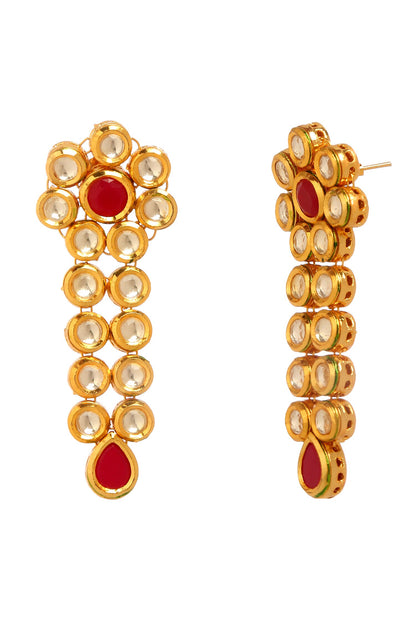 Kundan Embellished Blossom Earrings 