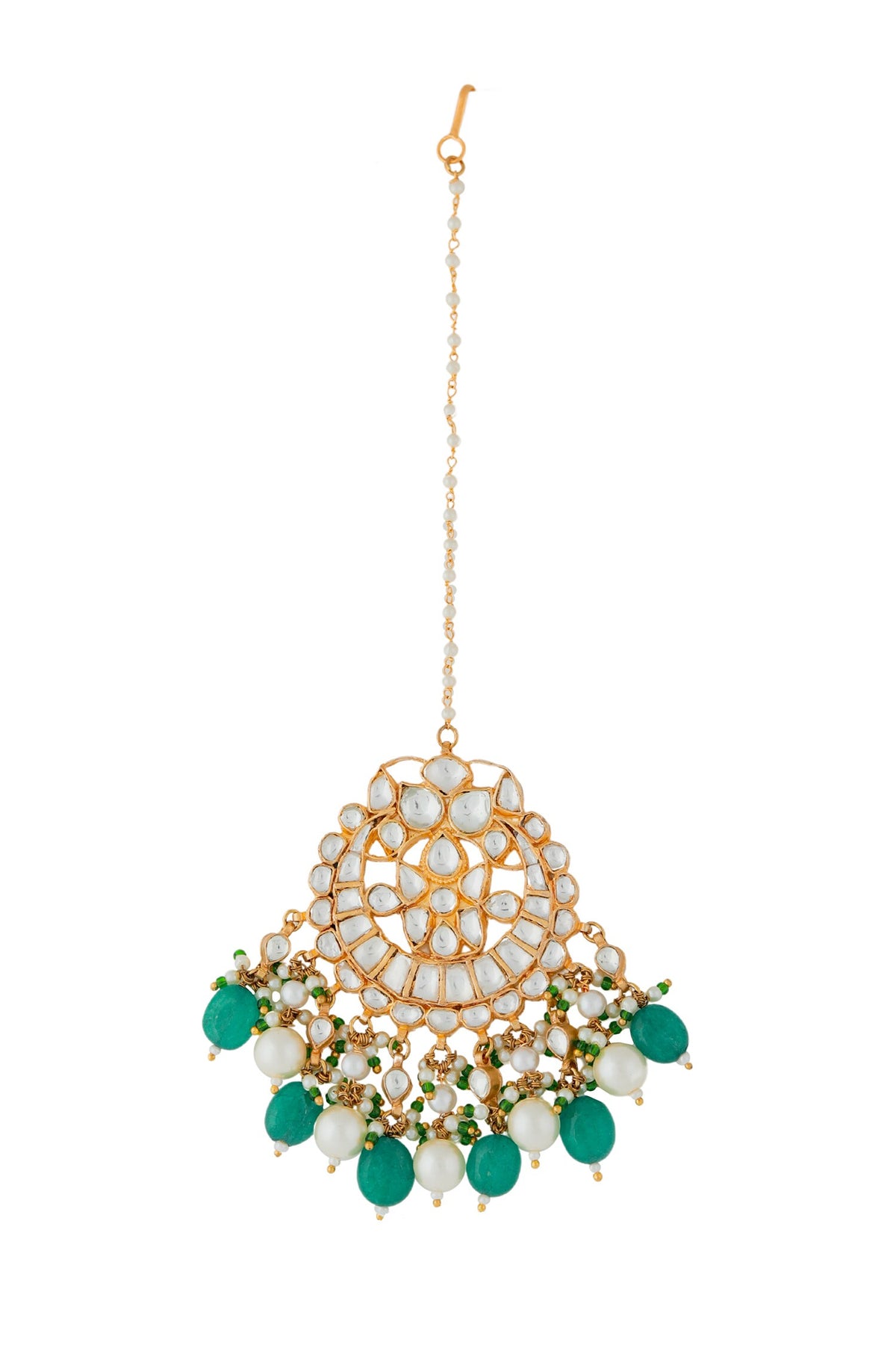 Phool Chand Kundan & Beads Embellished Maangtikka 
