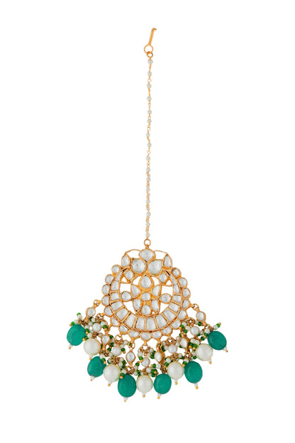 Phool Chand Kundan & Beads Embellished Maangtikka 