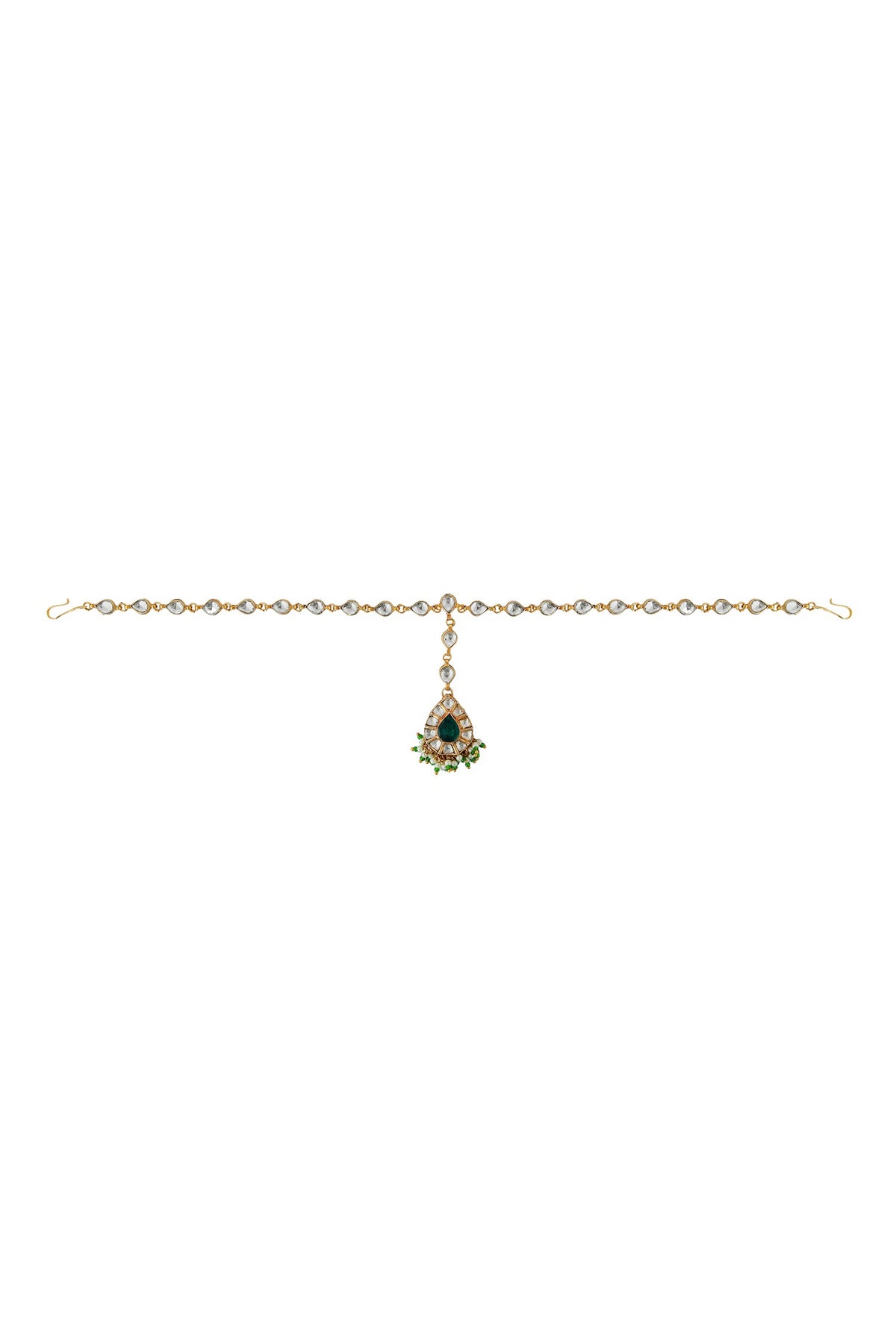 Kundan Ocean Drop Embellished Mathapatti 