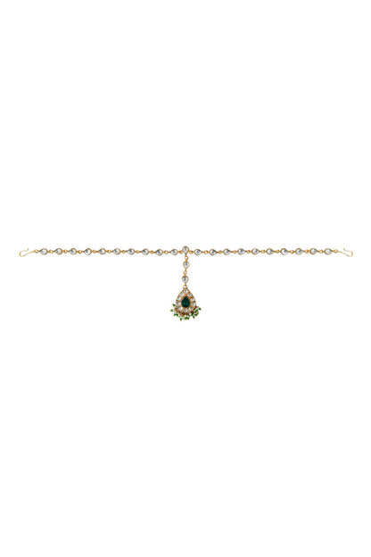 Kundan Ocean Drop Embellished Mathapatti 