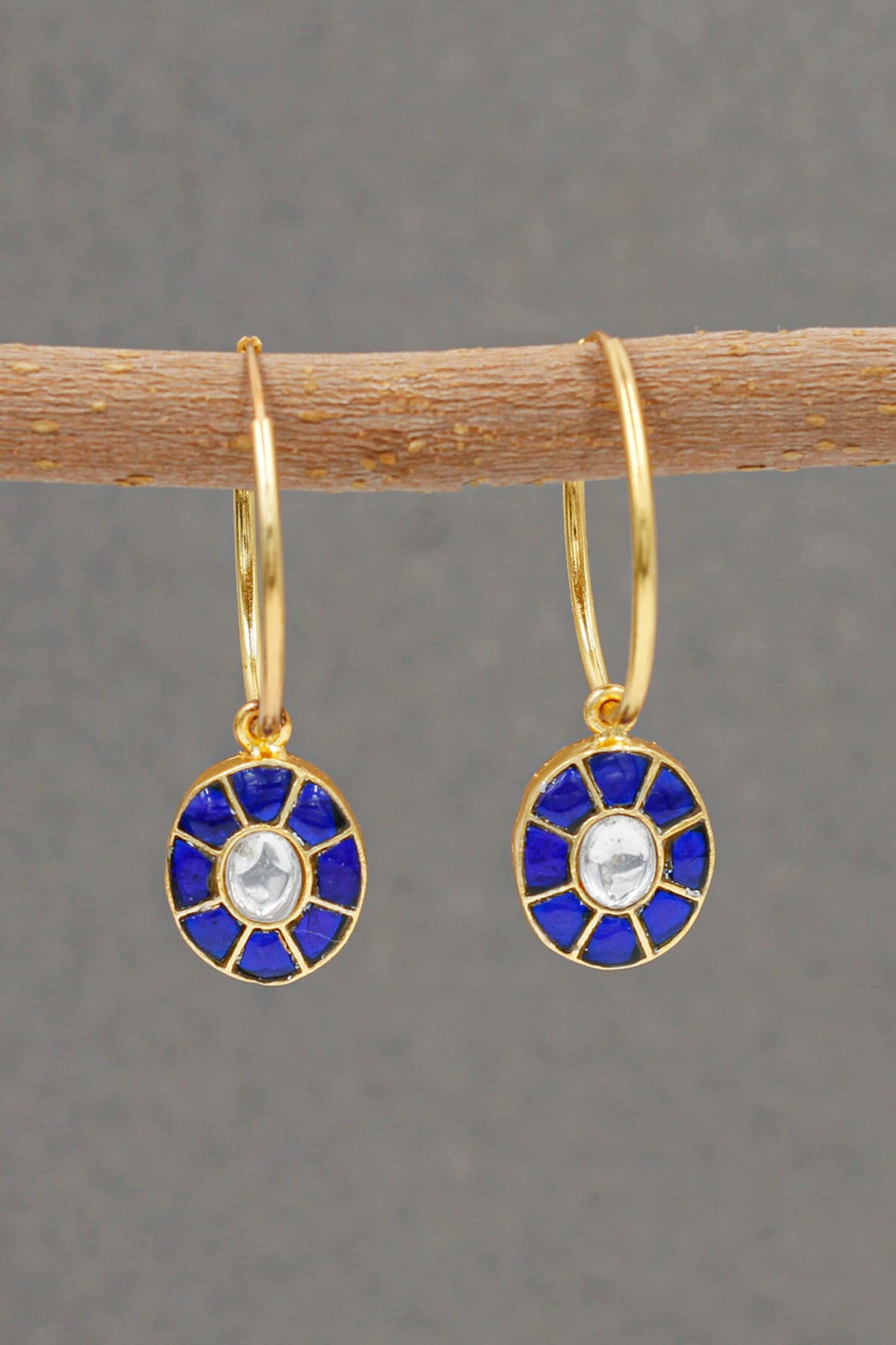 Stone Embellished Hoops 