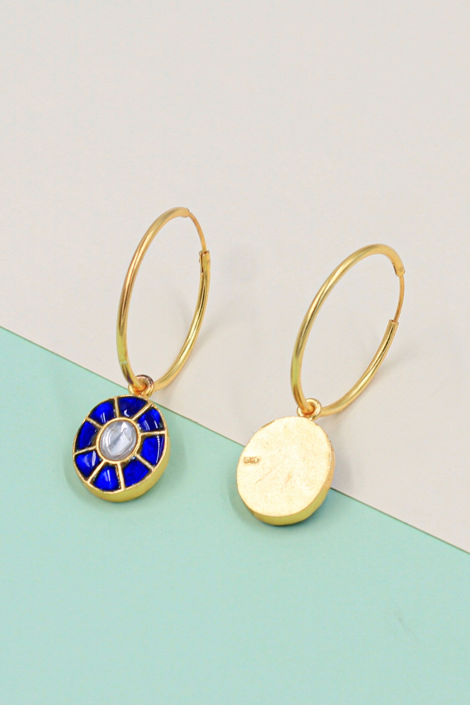 Stone Embellished Hoops 