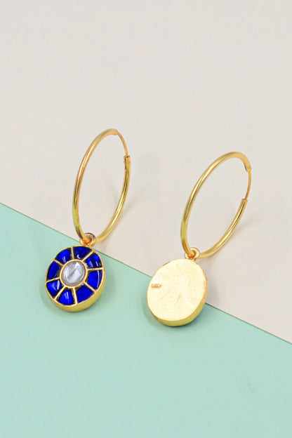 Stone Embellished Hoops 