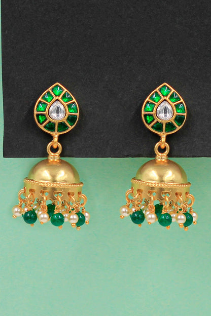 Stone Embellished Jhumkas 