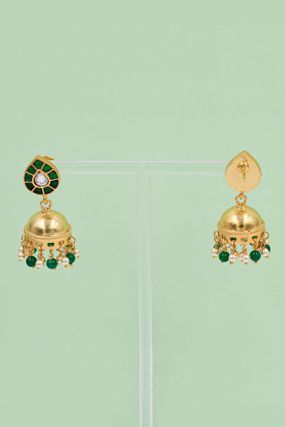 Stone Embellished Jhumkas 