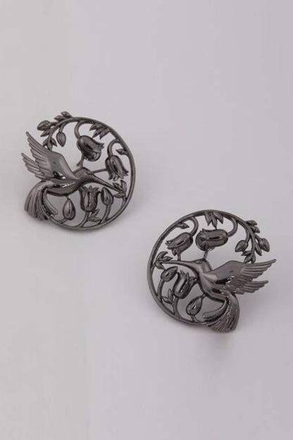 Handcrafted Floral Statement Studs 