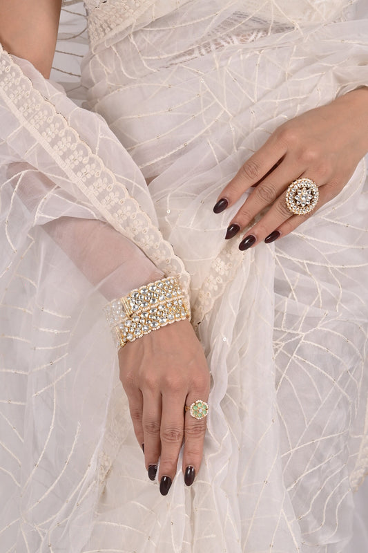 Stone Embellished Bangles - Set of 2 