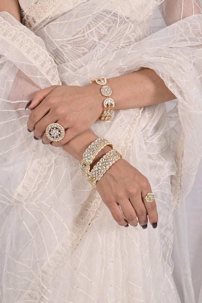Stone Embellished Bangles - Set of 2 