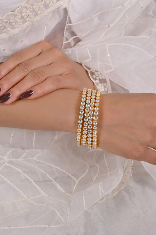 Stone Studded Bangles - Set of 2 