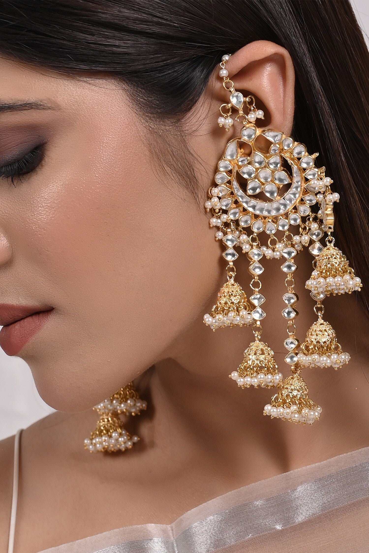 Stone Studded Chandbalis 