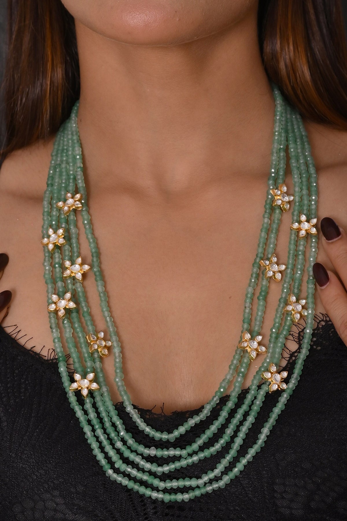 Kundan & Beads Embellished Mala 