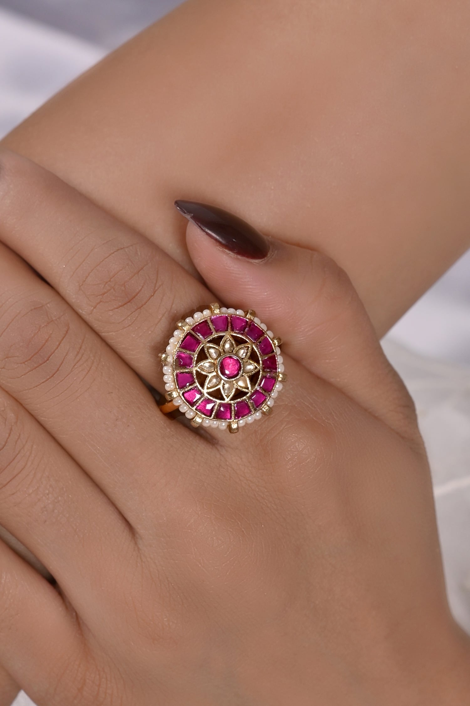 Kundan Embellished Ring 